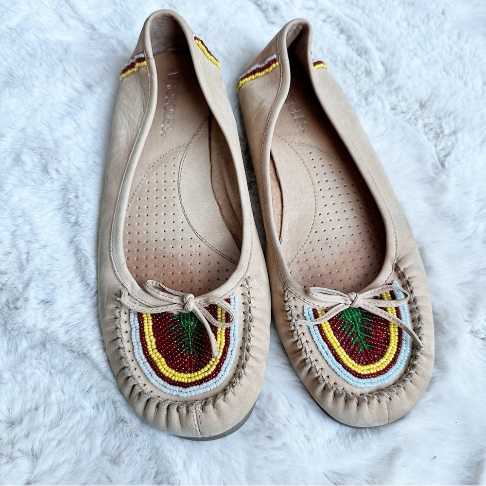 AEROSOLES Beige Beaded Flats